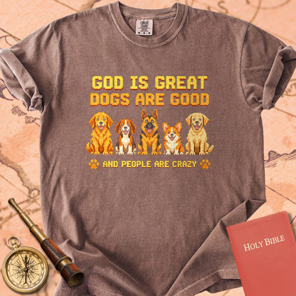God is Great Dogs are Good - Retro Pixel Art Premium T-shirt