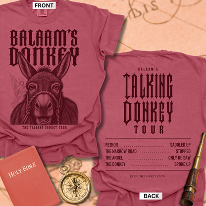 Balaam's Donkey. The Talking Donkey Tour. Premium T-shirt