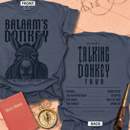 Balaam's Donkey. The Talking Donkey Tour. Premium T-shirt