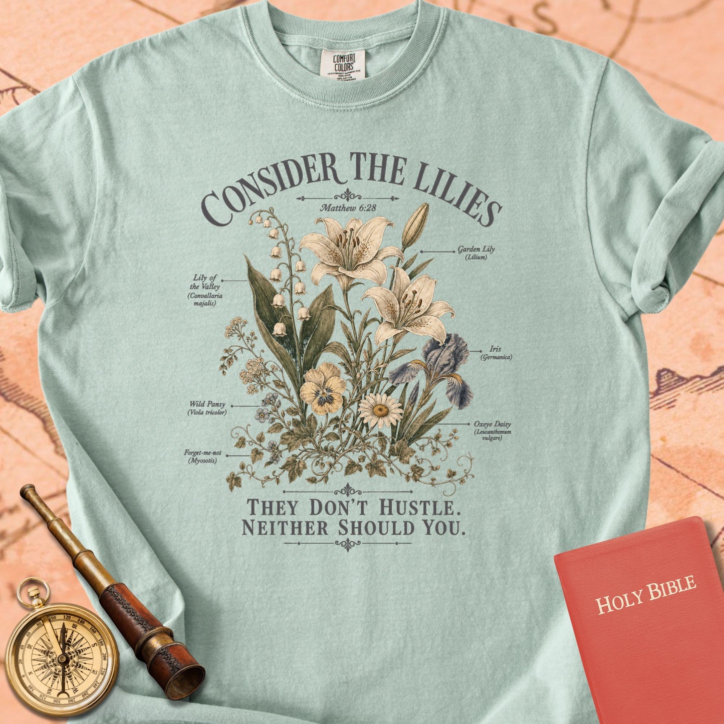 Consider the Lilies (They Don't Hustle) Premium T-shirt — Bay
