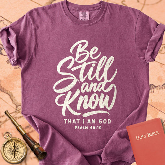 Be Still & Know - Berry Comfort Colors tee
