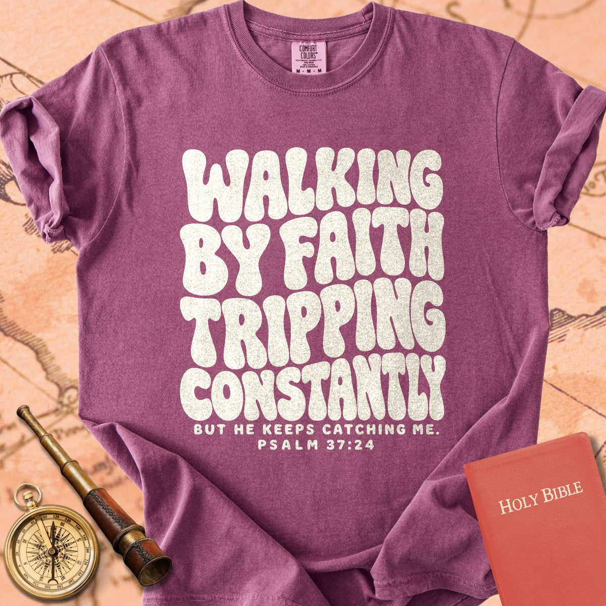 Walking by Faith, Tripping Constantly Premium T-shirt