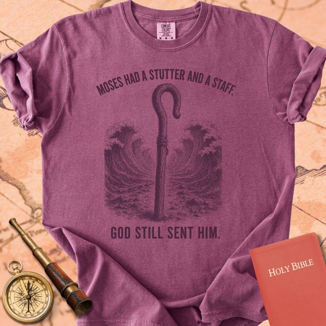 Moses Had a Stutter. God Still Sent Him. Premium T-shirt