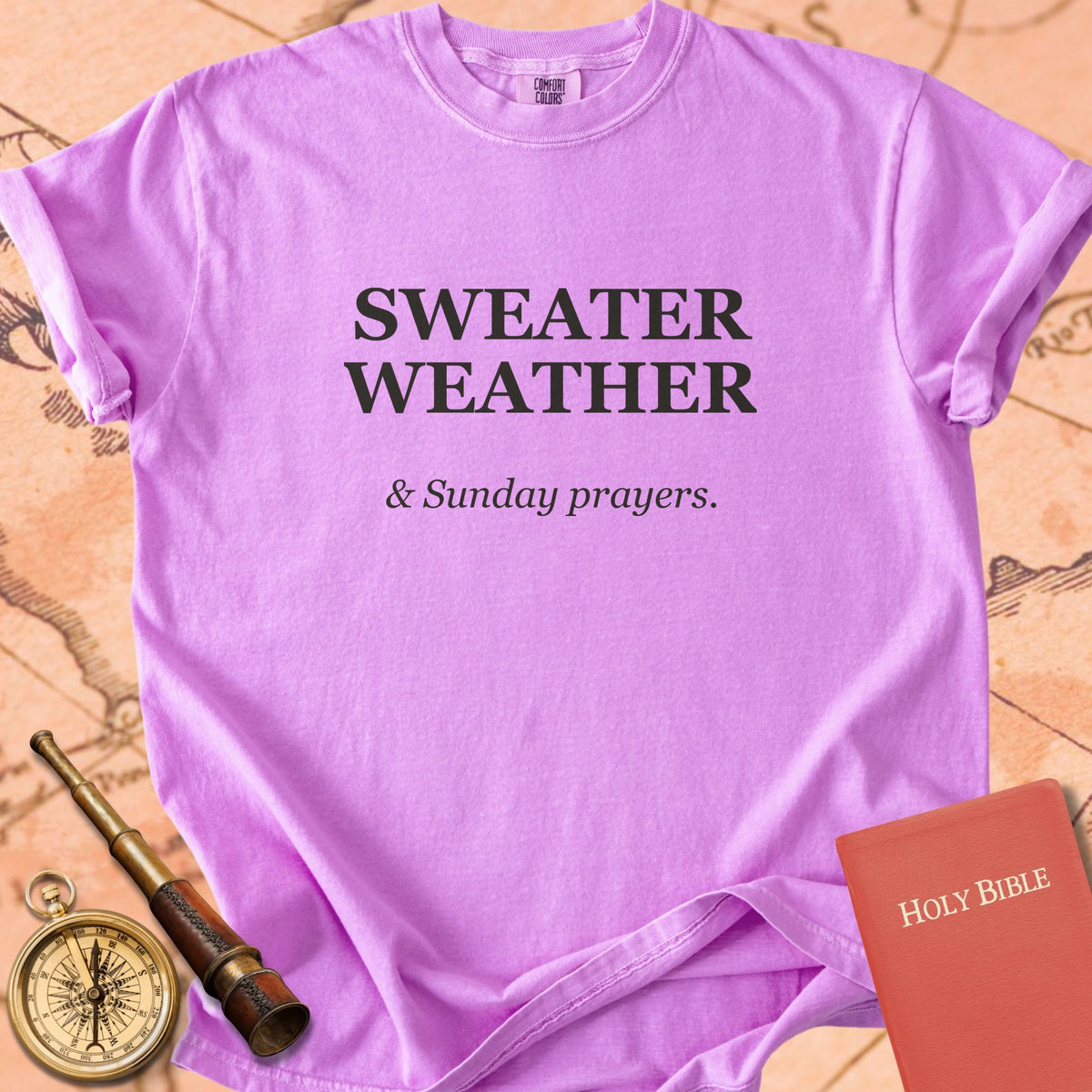 Sweater Weather and Sunday Prayers — Orchid Comfort Colors
