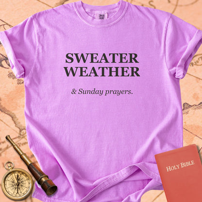 Sweater Weather and Sunday Prayers — Orchid Comfort Colors