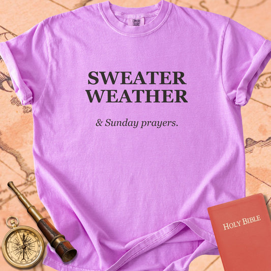 Sweater Weather and Sunday Prayers — Orchid Comfort Colors