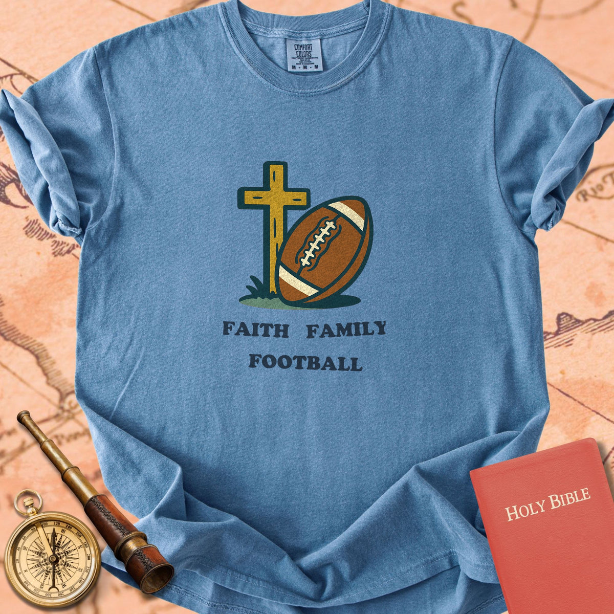 Faith Family Football Premium T-shirt