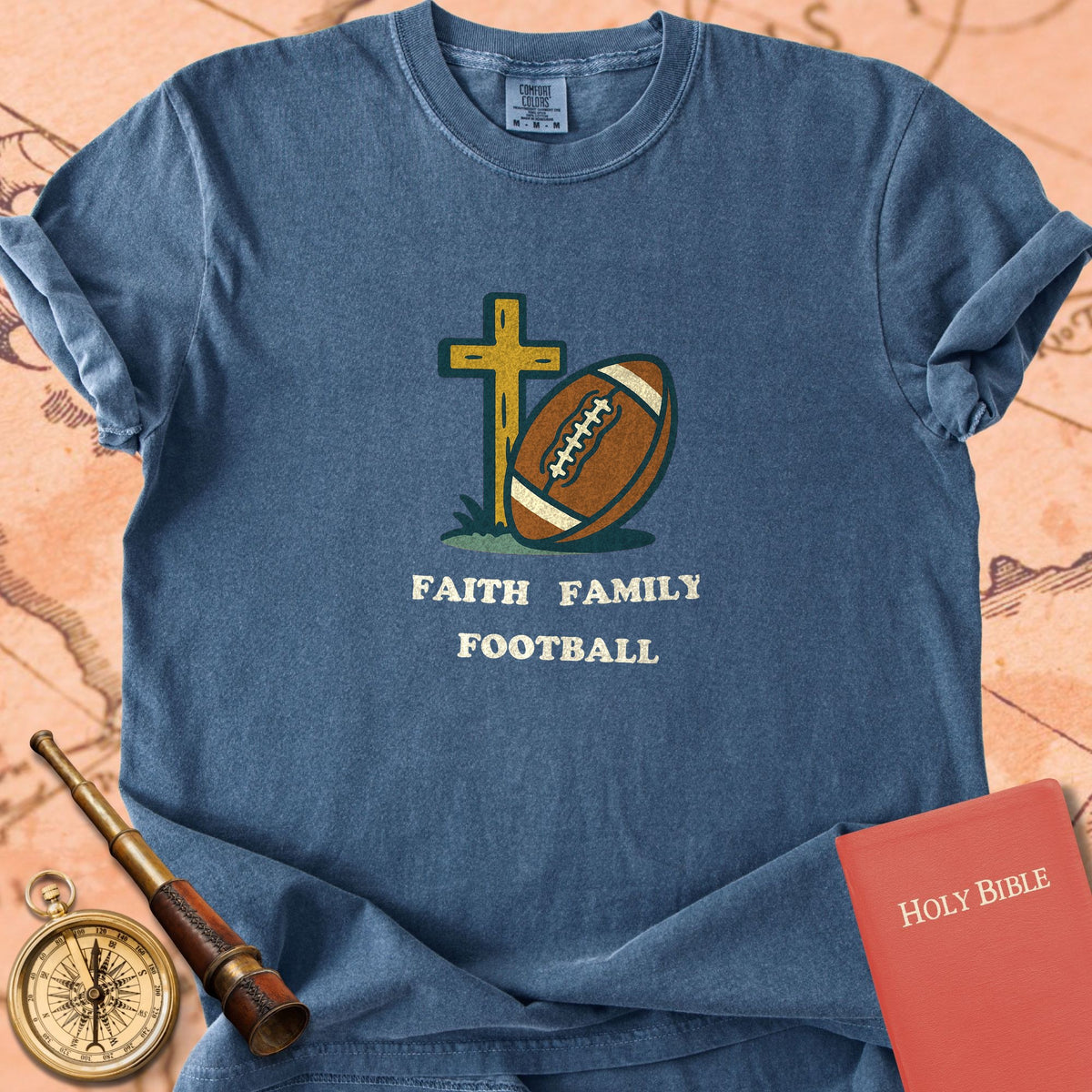 Faith Family Football Premium T-shirt