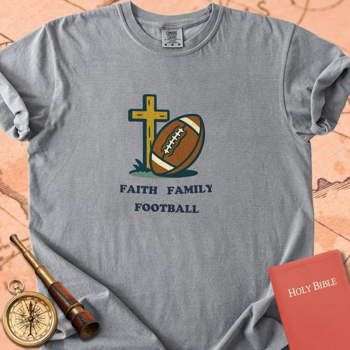 Faith Family Football Premium T-shirt