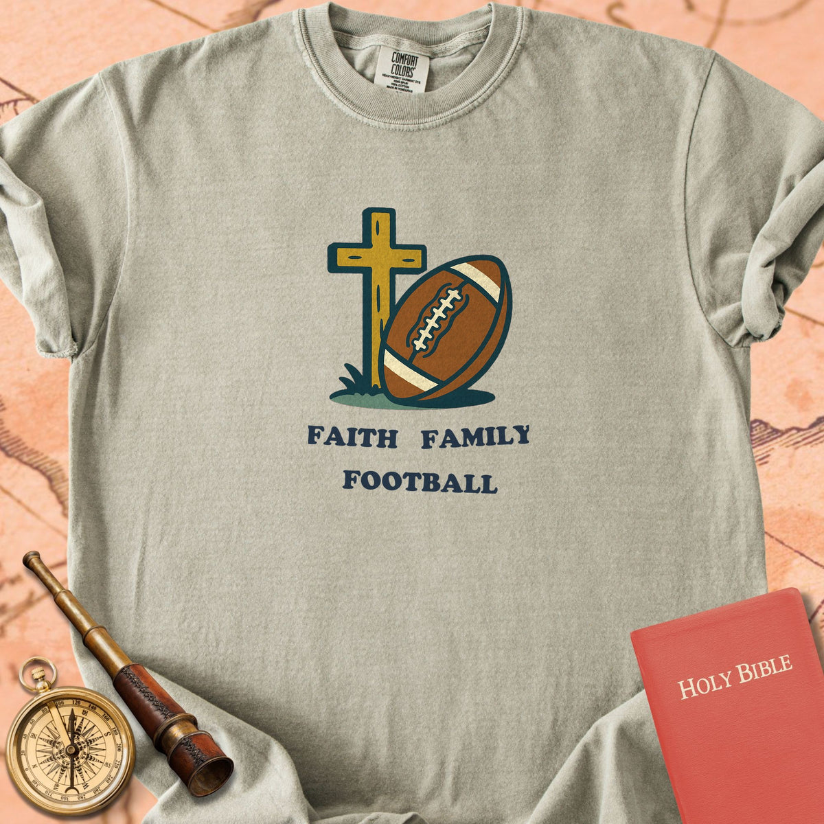 Faith Family Football Premium T-shirt