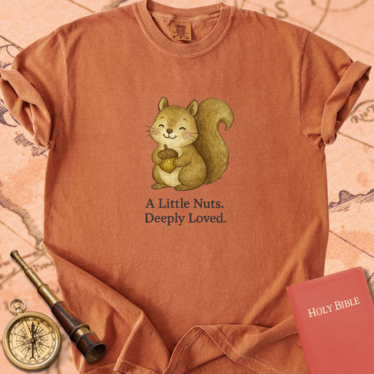 A Little Nuts, Deeply Loved — Cute Squirrel Premium T-shirt — Yam Comfort Colors