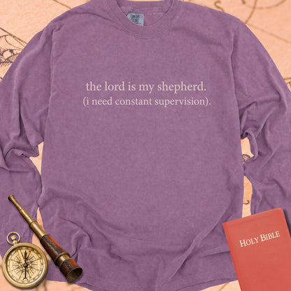 Constant Supervision — Berry Comfort Colors long sleeve