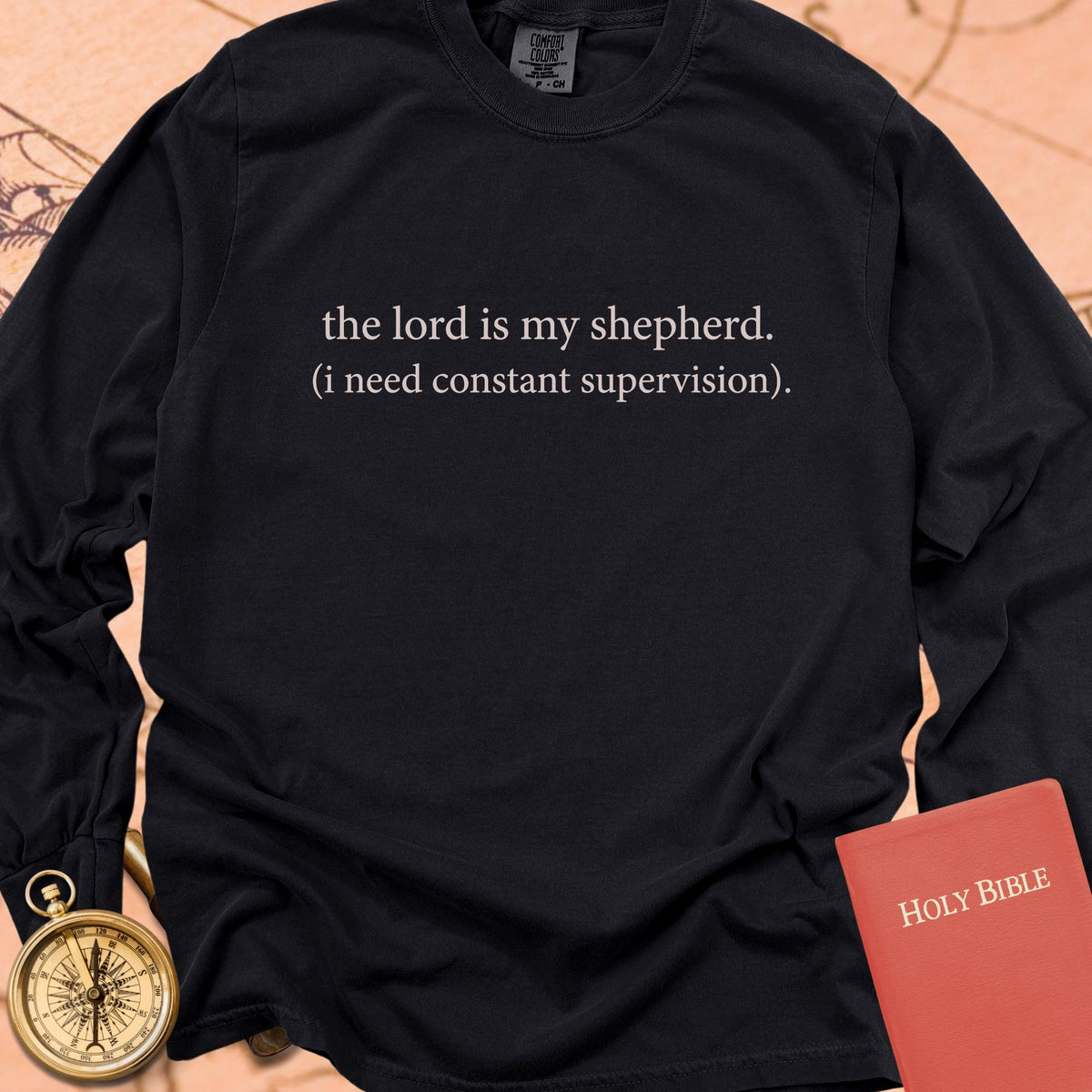 Constant Supervision — Black Comfort Colors long sleeve