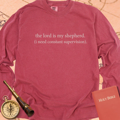 Constant Supervision — Crimson Comfort Colors long sleeve