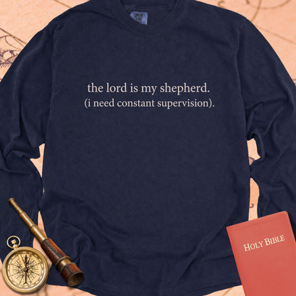 Constant Supervision — True Navy Comfort Colors long sleeve