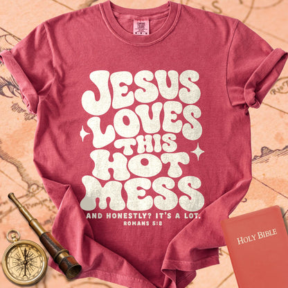 Jesus Loves This Hot Mess Premium T-shirt