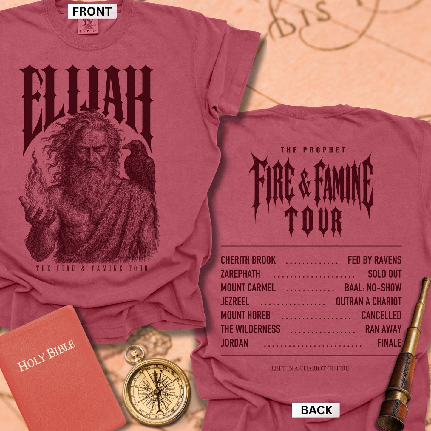 Elijah. The Fire & Famine Tour. Premium T-shirt