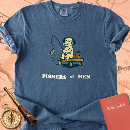 Fishers of Men Fishing Dog Premium T-shirt