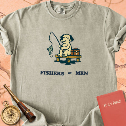 Fishers of Men Fishing Dog Premium T-shirt