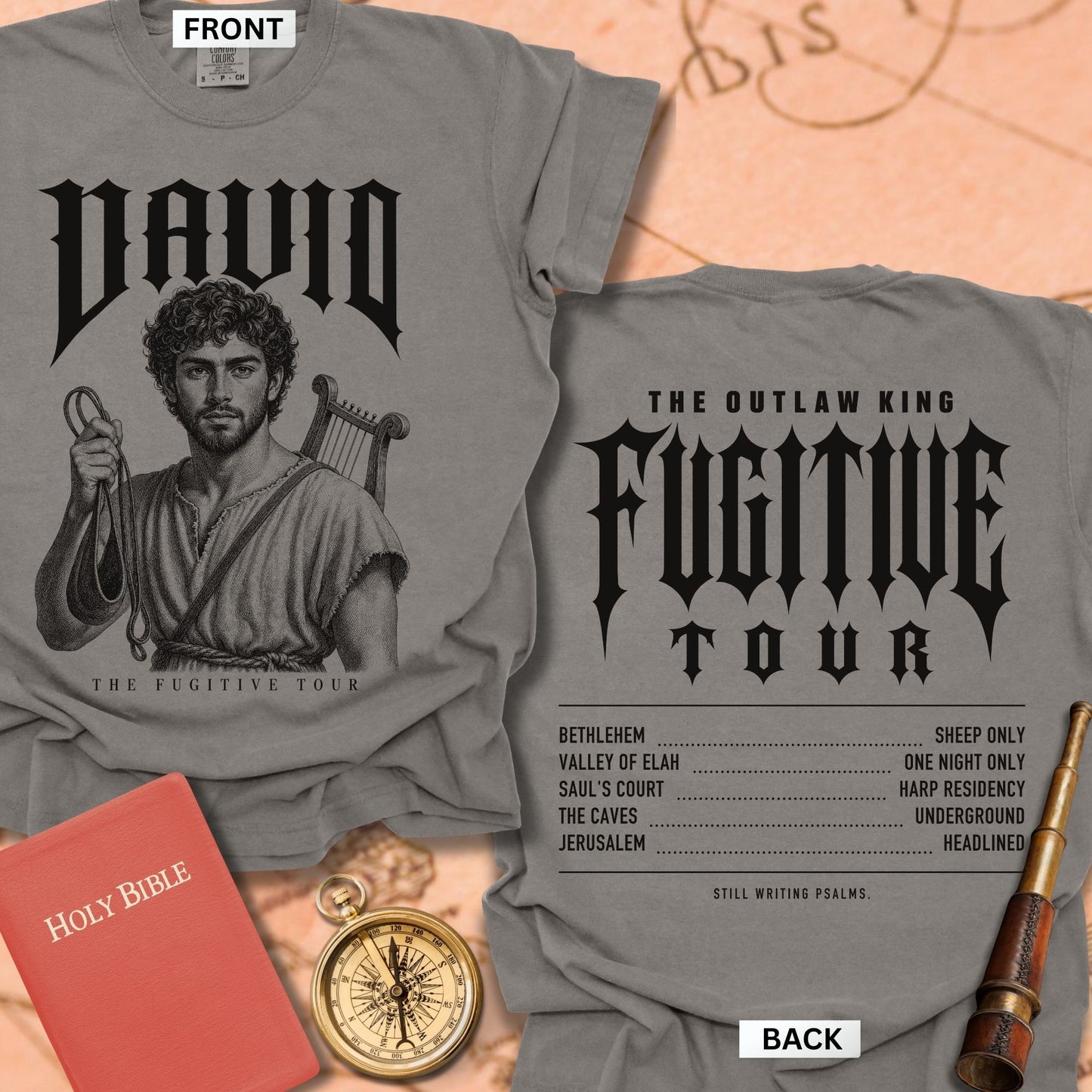 David. The Fugitive Tour. Premium T-shirt