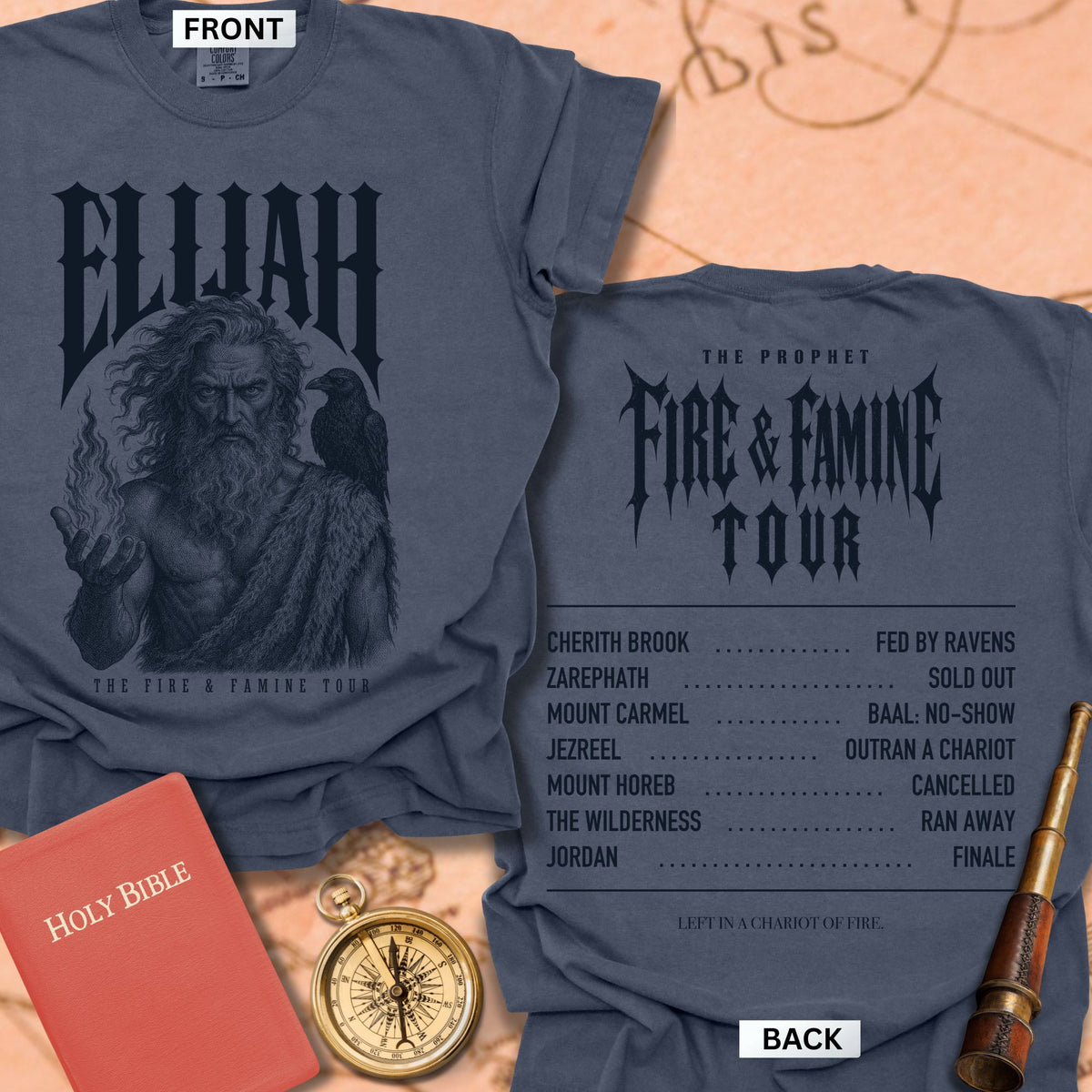 Elijah. The Fire & Famine Tour. Premium T-shirt