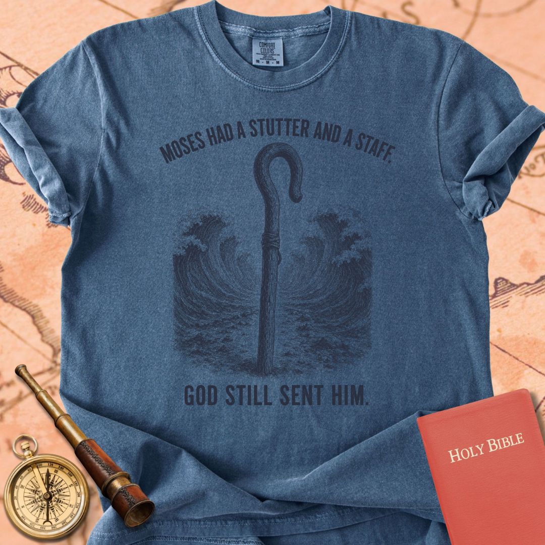 Moses Had a Stutter. God Still Sent Him. Premium T-shirt