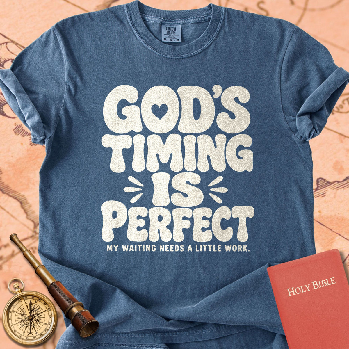 God's Timing Is Perfect (My Waiting Needs Work) Premium T-shirt