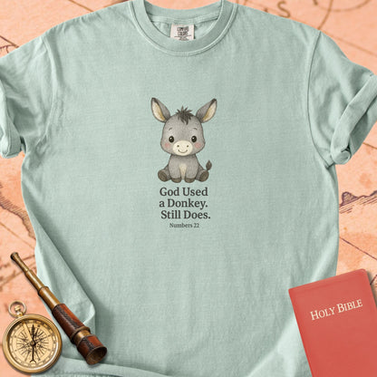 God Used a Donkey, Still Does — Cute Donkey Premium T-shirt — Bay Comfort Colors