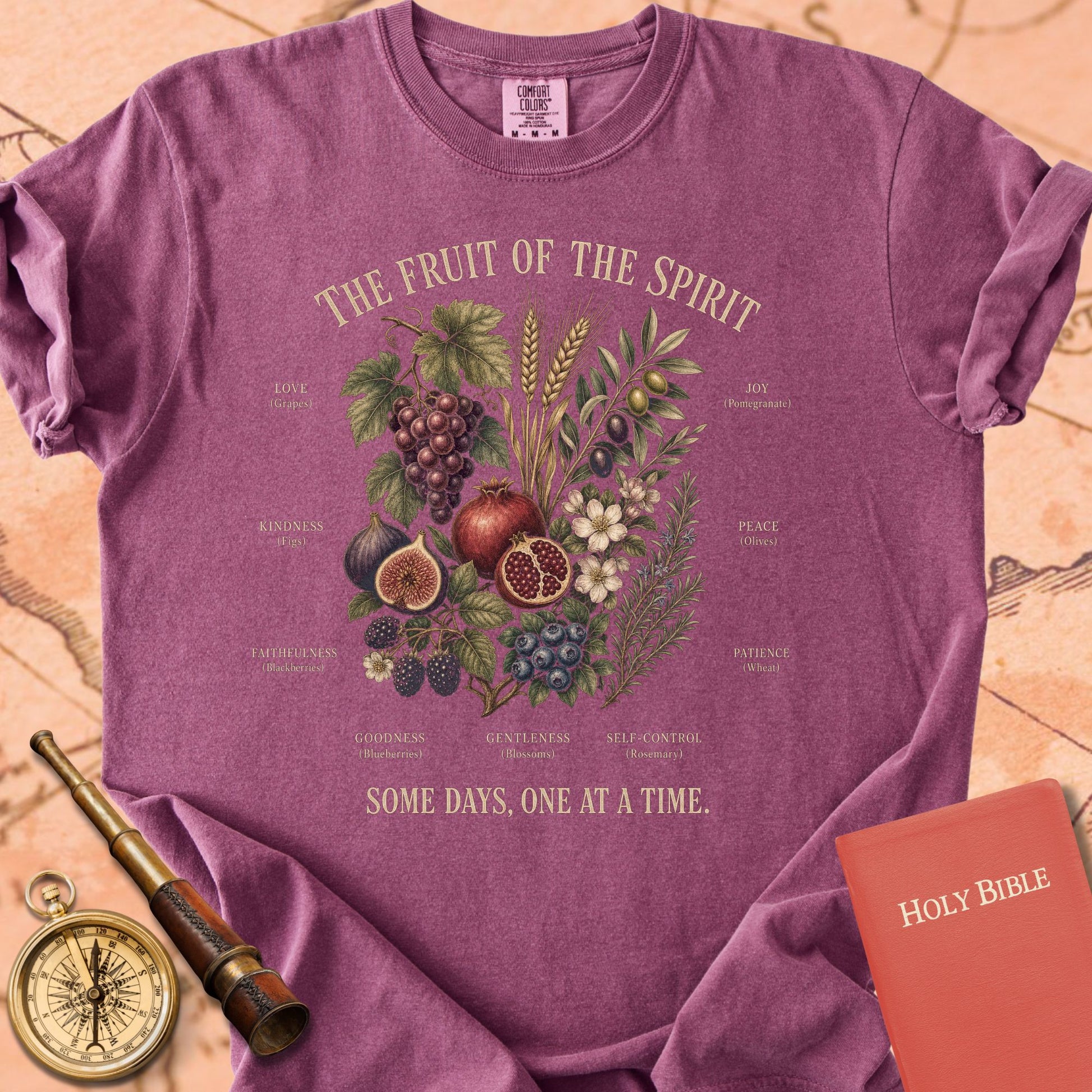 Fruit of the Spirit (Some Days, One at a Time) Premium T-shirt — Berry