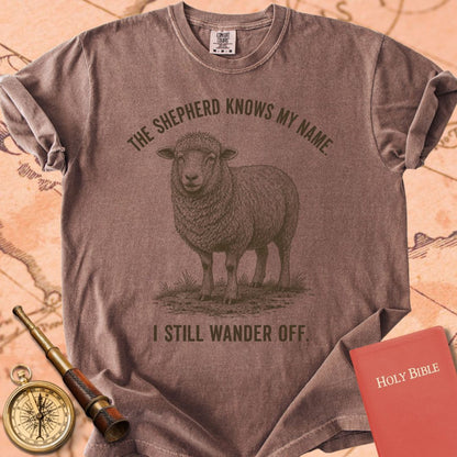 The Shepherd Knows My Name (I Still Wander Off) Premium T-shirt