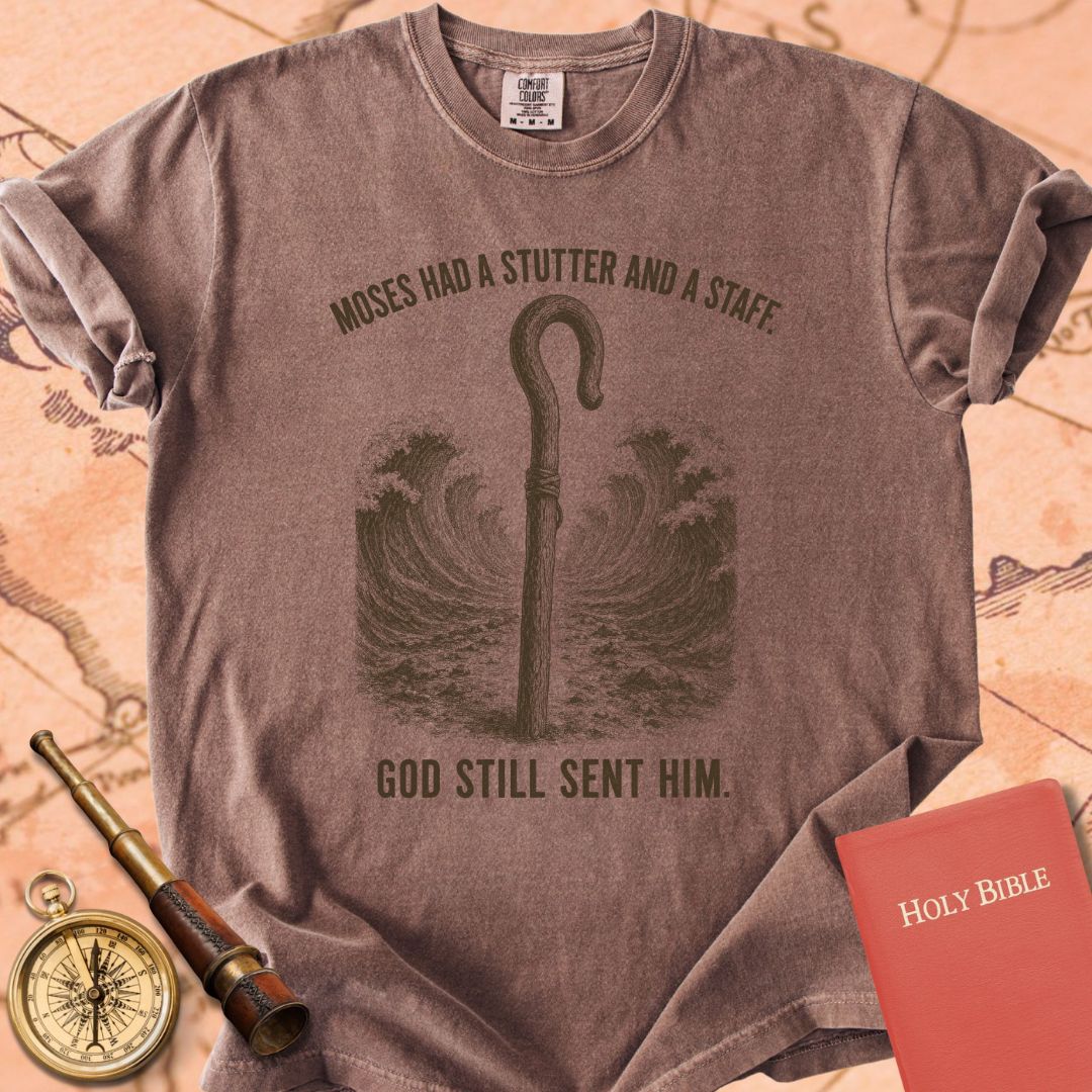Moses Had a Stutter. God Still Sent Him. Premium T-shirt