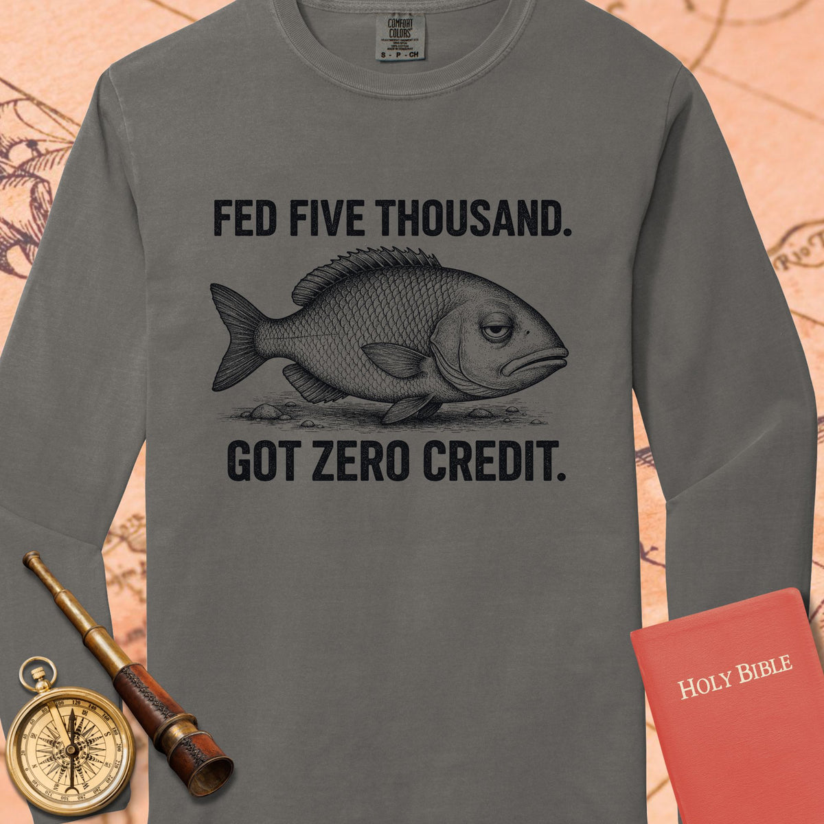 Fed Five Thousand — Grey Comfort Colors long sleeve