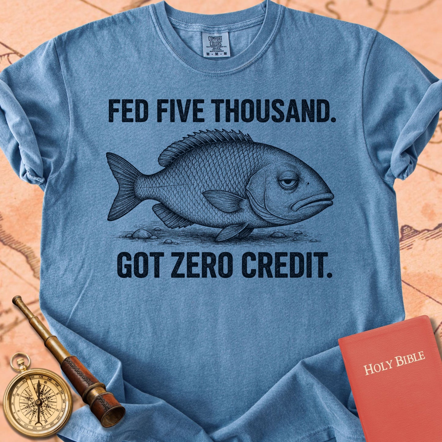 Fed Five Thousand, Got Zero Credit Premium T-shirt
