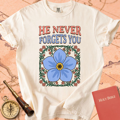 Forget-Me-Not - He Never Forgets You Premium T-shirt