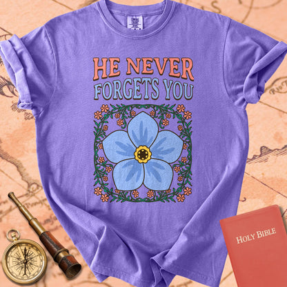 Forget-Me-Not - He Never Forgets You Premium T-shirt