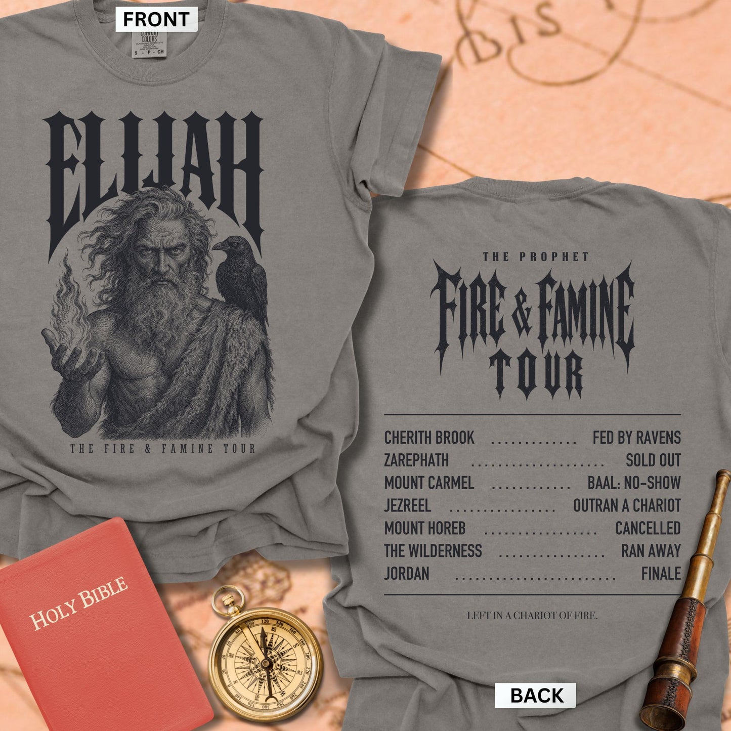 Elijah. The Fire & Famine Tour. Premium T-shirt