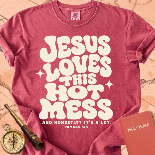 Jesus Loves This Hot Mess Premium T-shirt