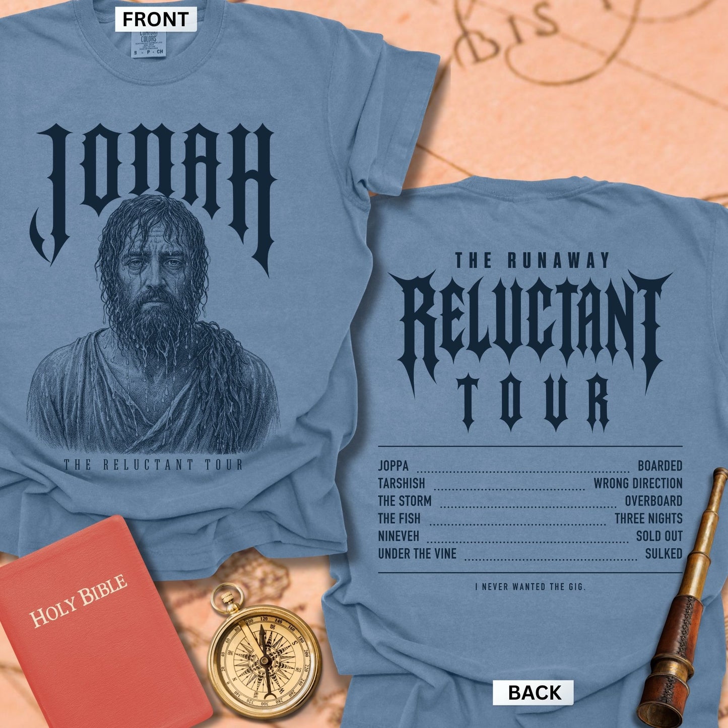 Jonah. The Reluctant Tour. Premium T-shirt