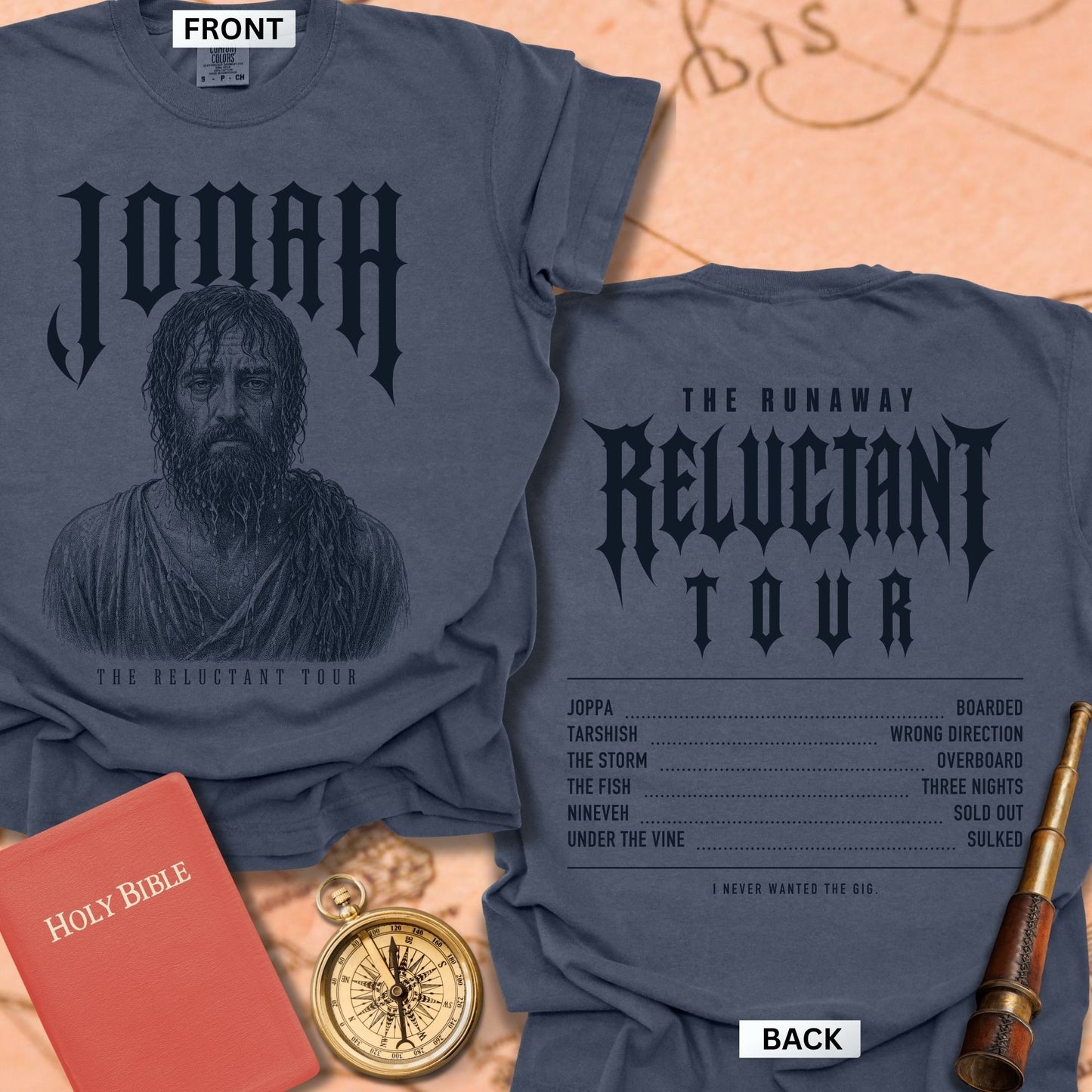 Jonah. The Reluctant Tour. Premium T-shirt
