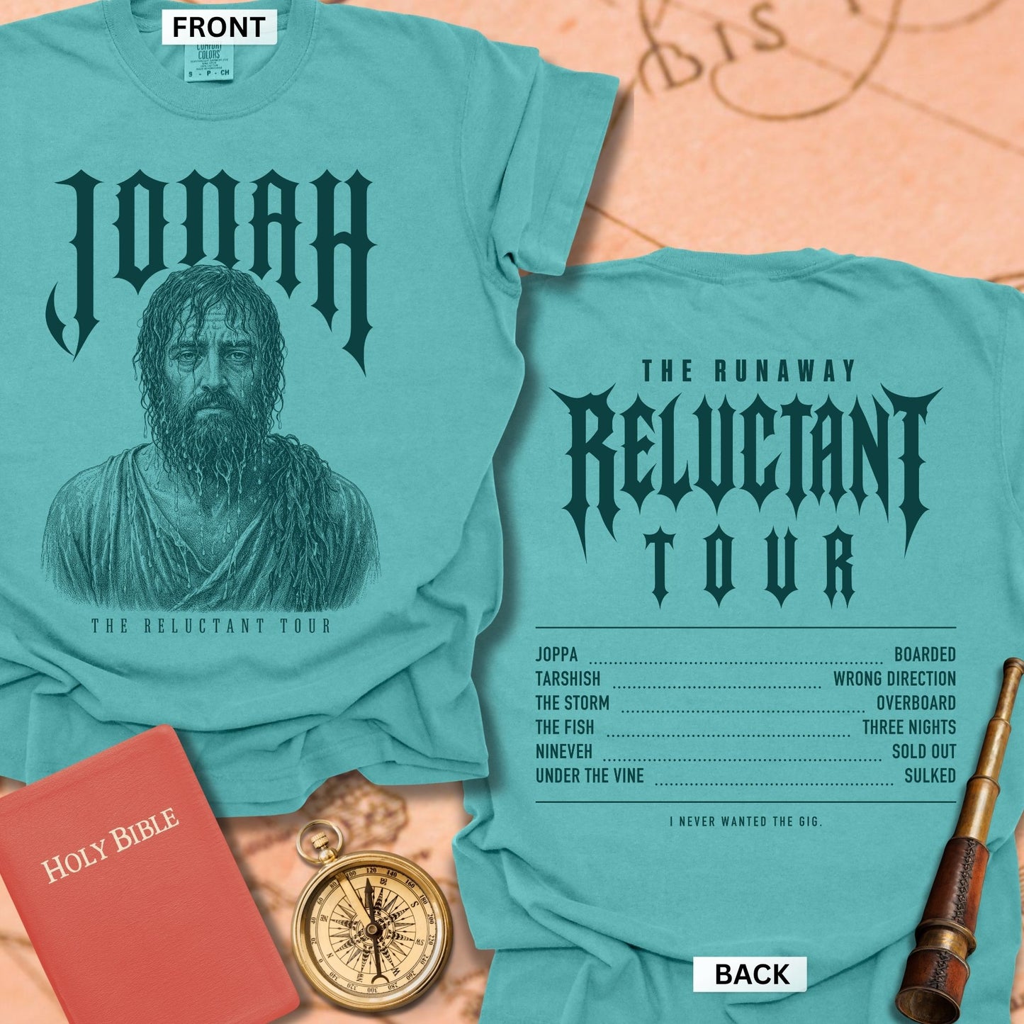 Jonah. The Reluctant Tour. Premium T-shirt