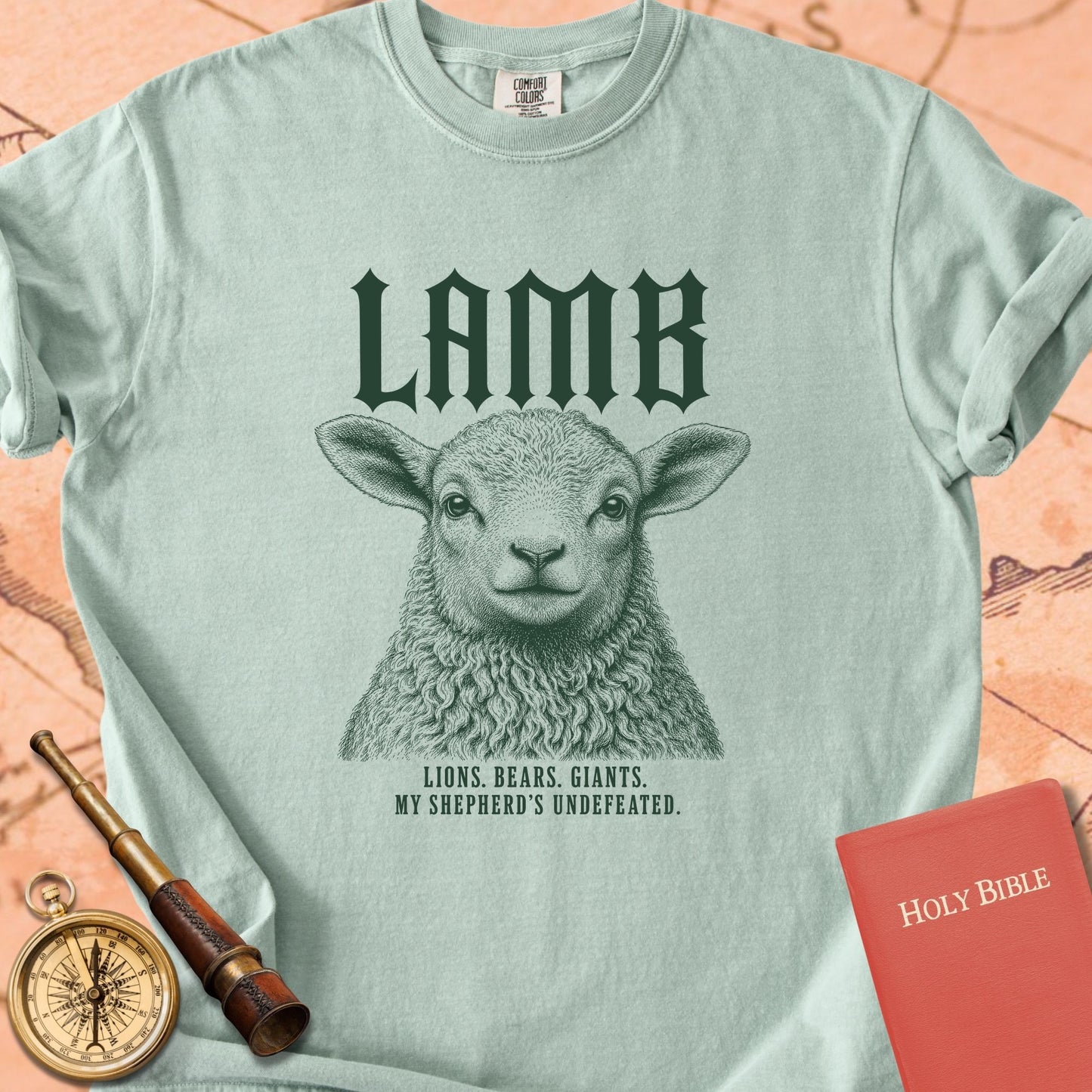 Lamb. My Shepherd’s Undefeated. Premium T-shirt