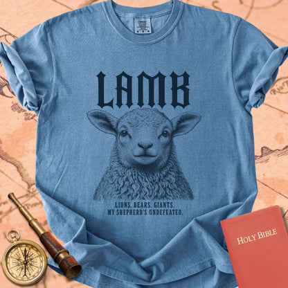 Lamb. My Shepherd’s Undefeated. Premium T-shirt