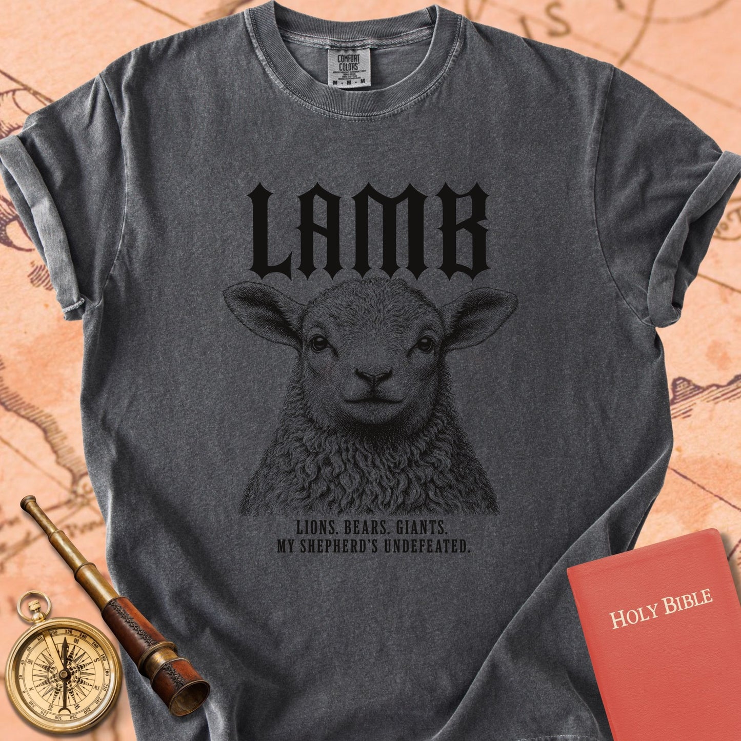 Lamb. My Shepherd’s Undefeated. Premium T-shirt