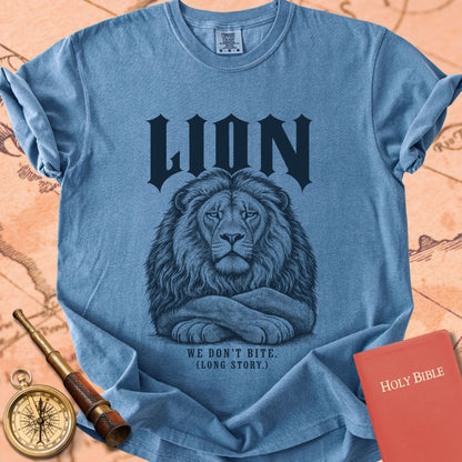 Lion. We Don’t Bite. Premium T-shirt