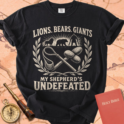 Lions. Bears. Giants. My Shepherd’s Undefeated. Premium T-shirt