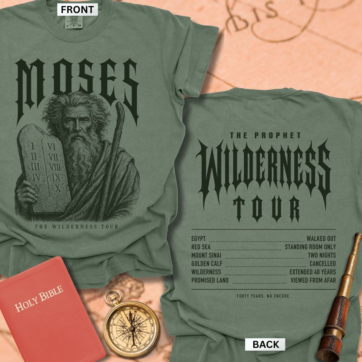 Moses. The Wilderness Tour. Premium T-shirt