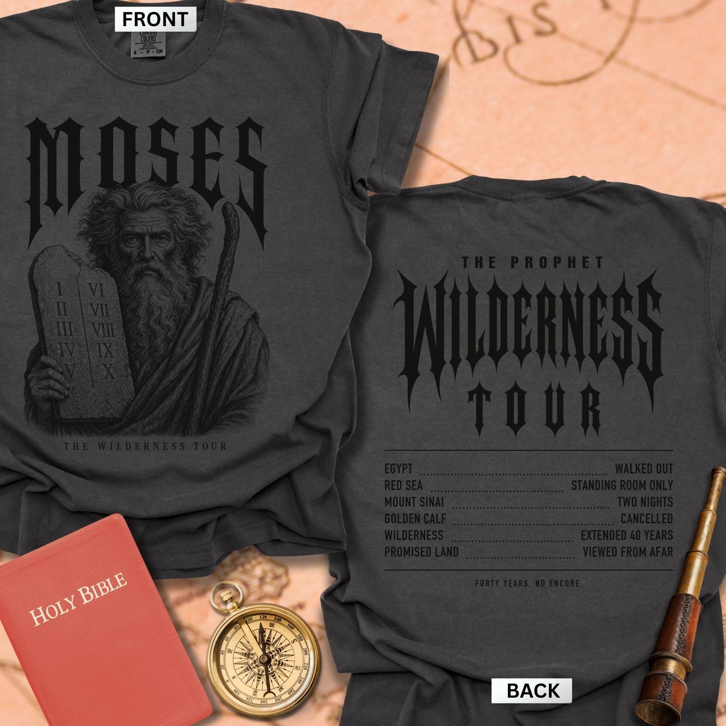 Moses. The Wilderness Tour. Premium T-shirt