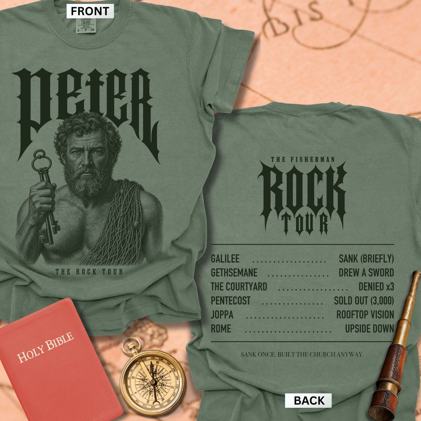 Peter. The Rock Tour. Premium T-shirt
