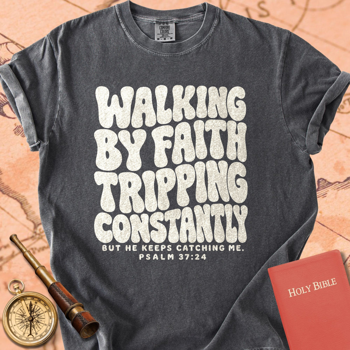 Walking by Faith, Tripping Constantly Premium T-shirt