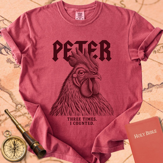 Rooster. Three Times. I Counted. Premium T-shirt
